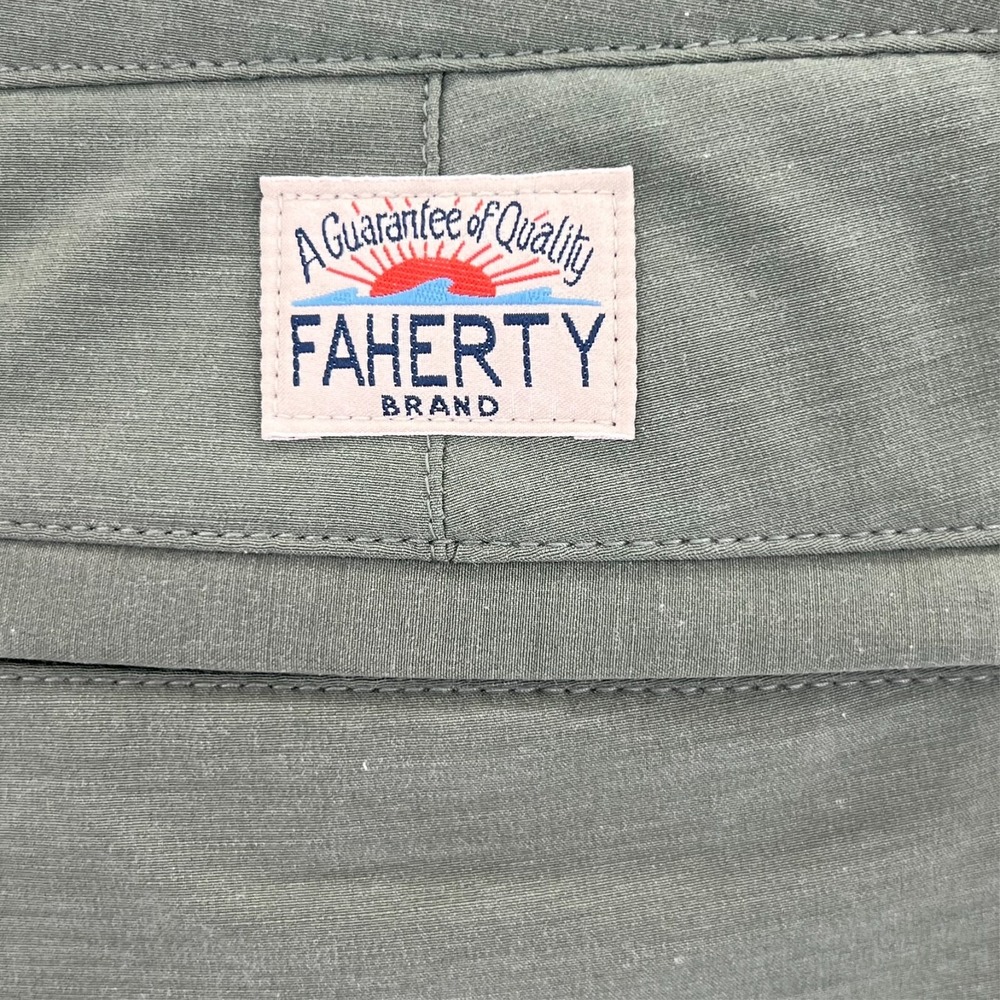 FAHERTY All Day Golf Shorts Men 30 (30x9 Act) Green Athleisure Beach Draw String